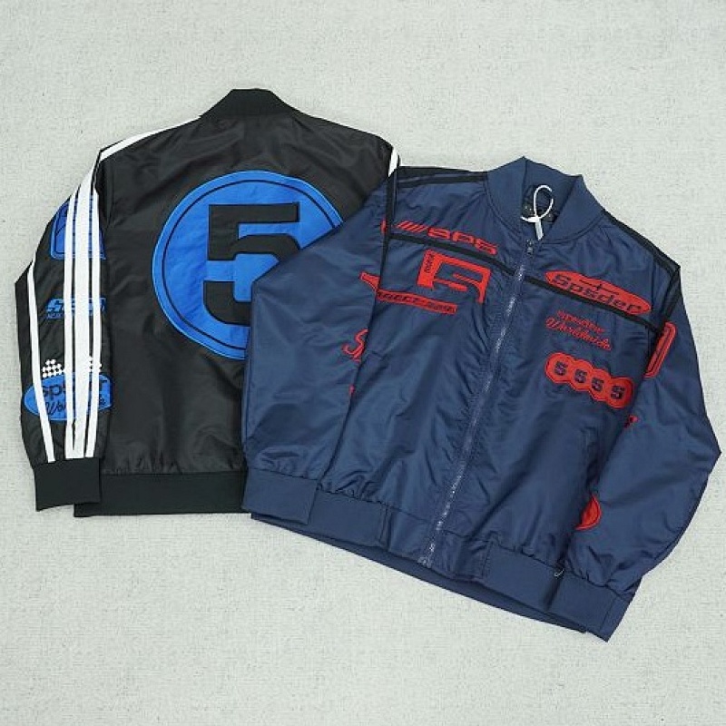 Sp5der 555555 Satin Bomber Jacket