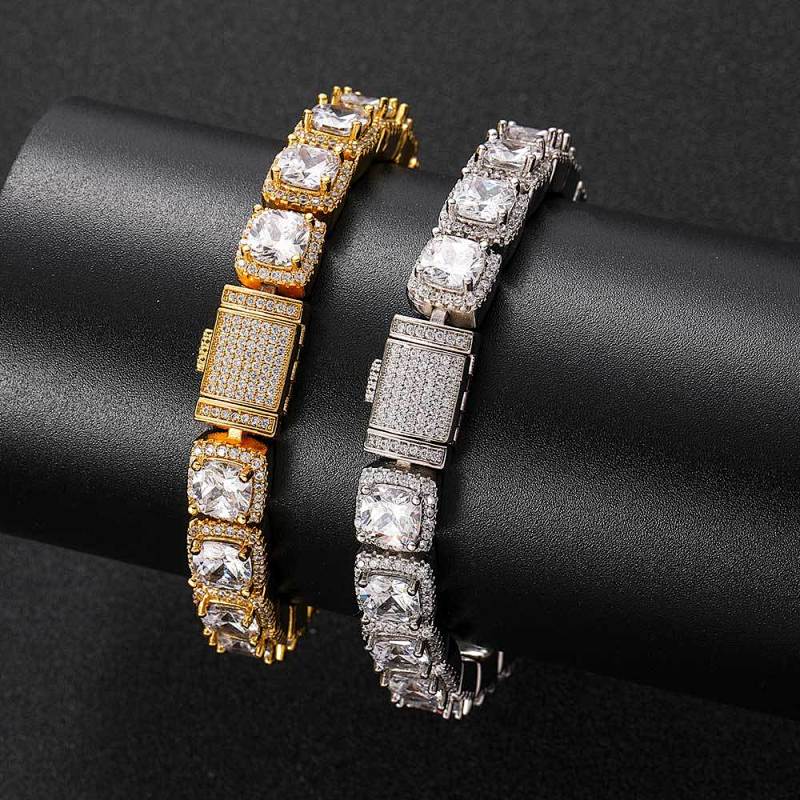 Square rock candy zircon bracelet