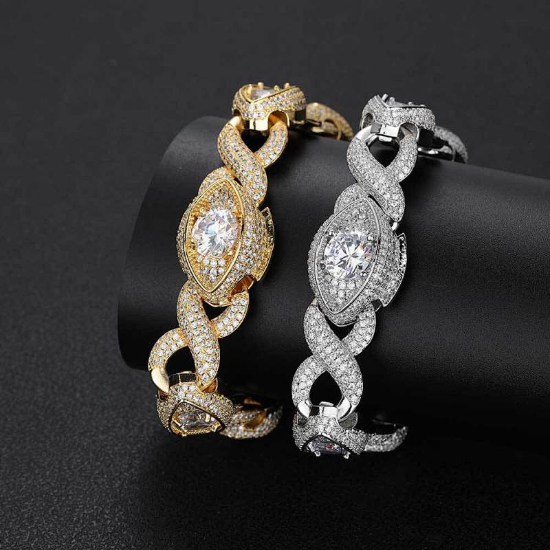 15mm Infinity Eye 8-shaped Cuban Chain
