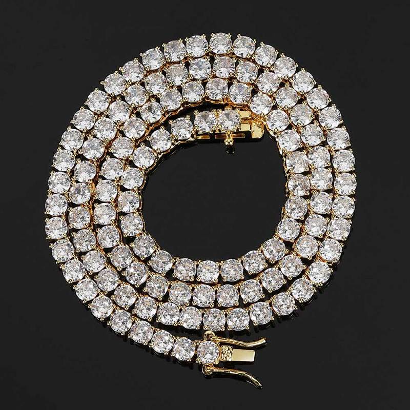 Single row diamond tennis necklace