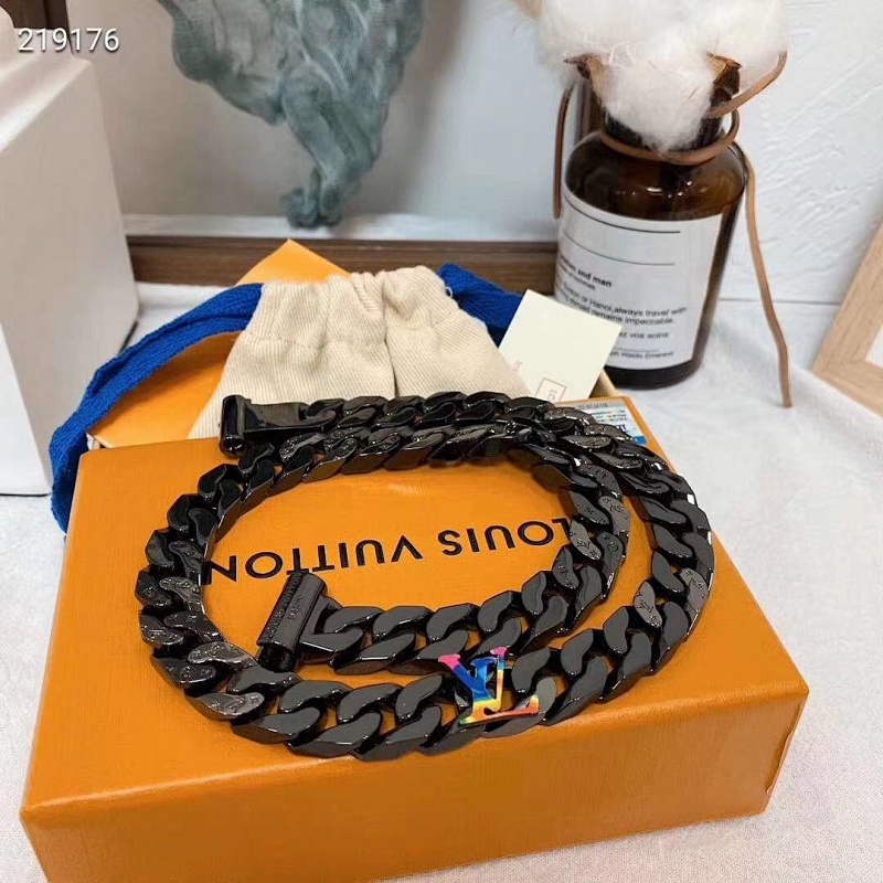 Colorful logo Cuban necklace bracelet
