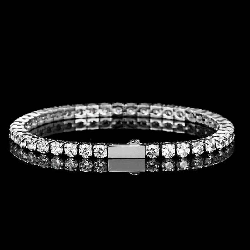 4mm spring buckle stainless steel tennis chain
