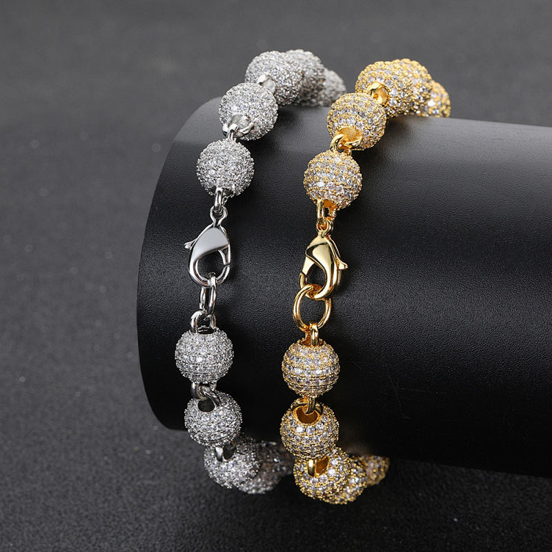8mm round bead chain personalized European and American fashion brand bracelet