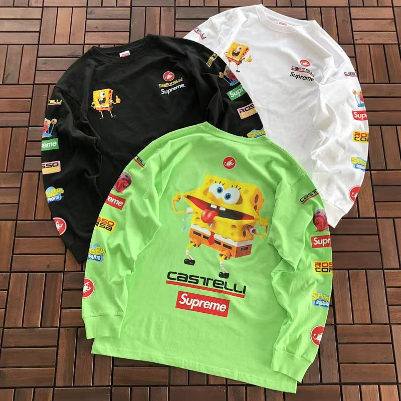 SUPREME LONG-SLEEVE 11111085 (im 185CM 80KG iwear size L in the photo)