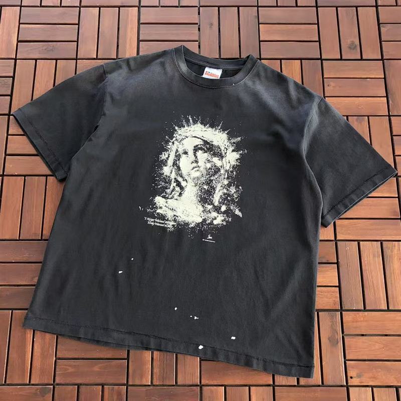 SAINT MICHAEL T-SHIRT 33121743 (im 180CM 68KG iwear size M in the photo)