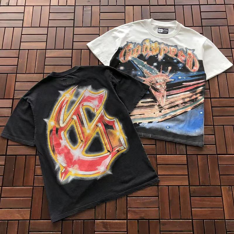 BLACK WHITE GODSPEED T-SHIRT 55062919 (im 185CM 70KG iwear size S in the photo)