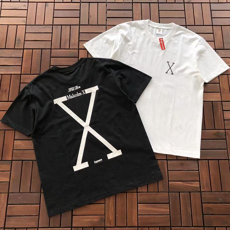 SUPREME & MALCOLM X T-SHIRT 77032444 (im 180CM 68KG iwear size M in the photo)