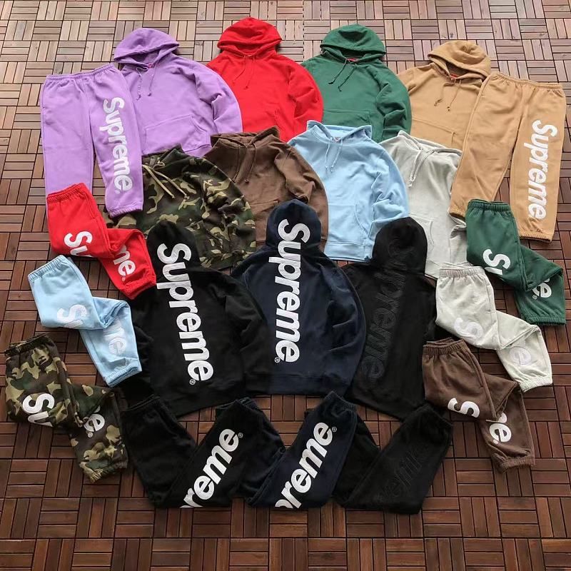 TOP PANTS SUPREME HOODIE TROUSERS FLEECE 77070658