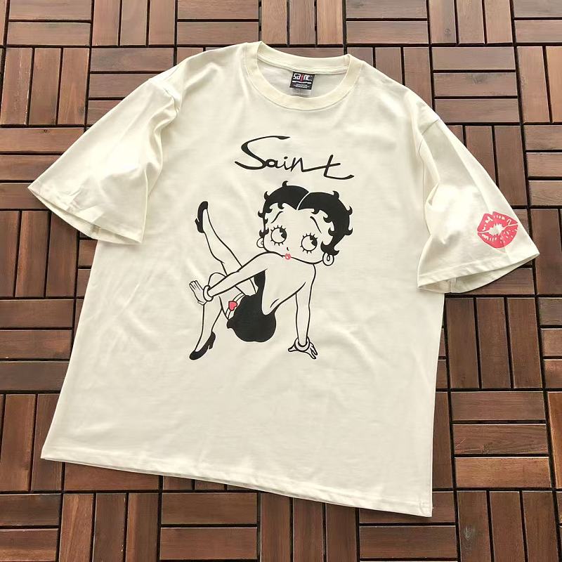 SAINT MICHAEL T-SHIRT 77042387 (im 176CM 58KG iwear size L in the photo)