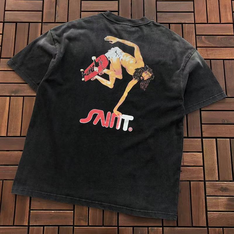 SAINT MICHAEL T-SHIRT 55072204 (im 185CM 70KG iwear size S in the photo)