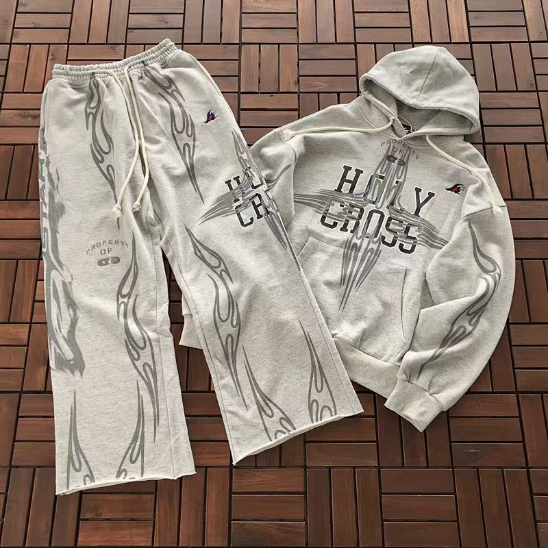 TOP PANTS HELLSTAR HOODIE TROUSERS 55040814 (im 176CM 58KG iwear size M in the photo)