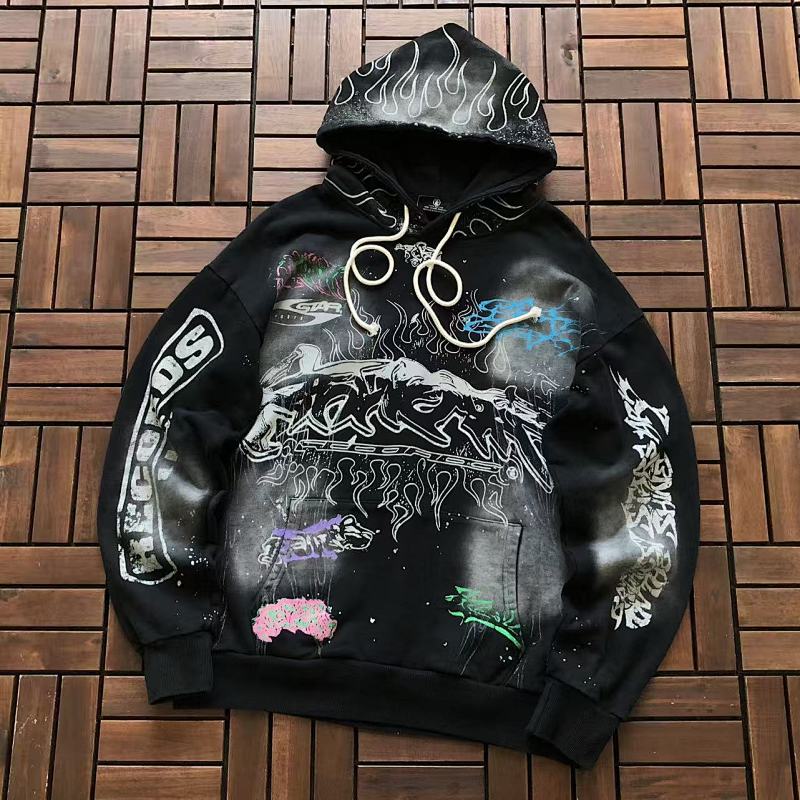 HELLSTAR HOODIE 55010542 (im 176CM 58KG iwear size S in the photo)