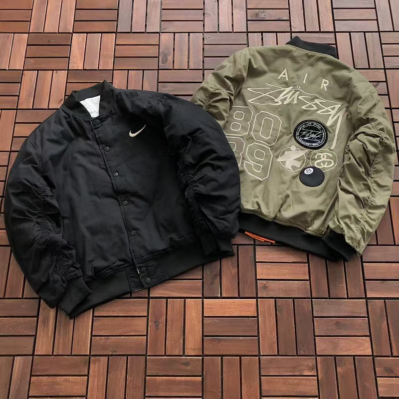 NIKE&STUSSY COTTON JACKET 88010903 (im 180CM 68KG iwear size M in the photo)