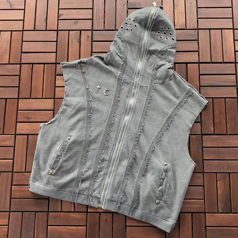 THUG CLUB HOODIE VEST 11101020 (im 180CM 68KG iwear size 1 in the photo)