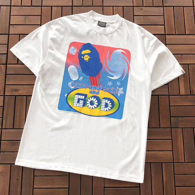 SAINT MICHAEL & BAPE T-SHIRT 55020527 (im 176CM 58KG iwear size S in the photo)