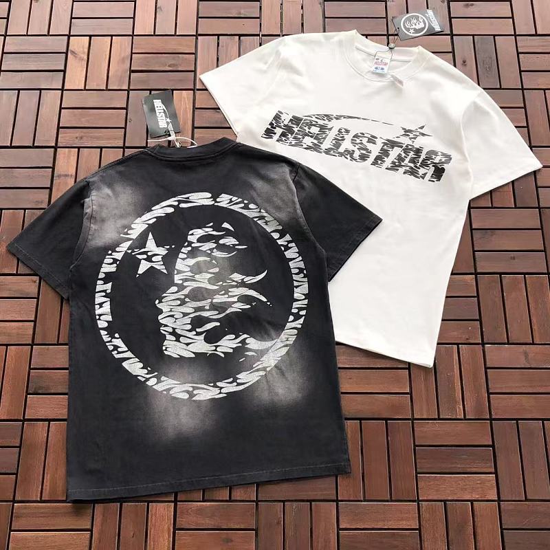 BLACK WHITE HELLSTAR T-SHIRT 55071716 (im 185CM 80KG iwear size M in the photo)