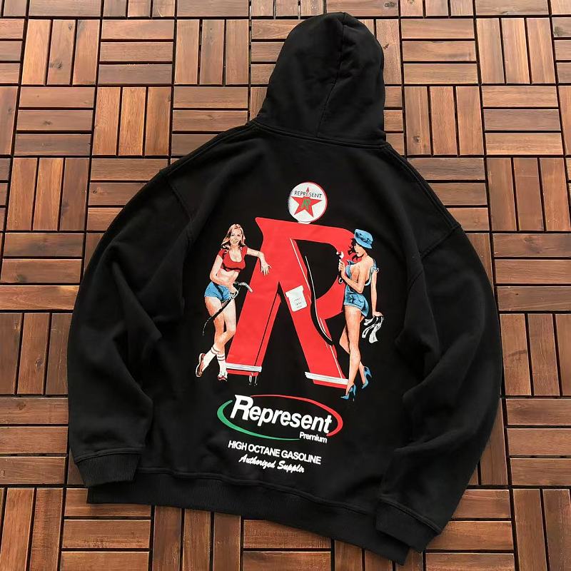 REPRESENT HOODIE 66041922 (im 176CM 58KG iwear size M in the photo)