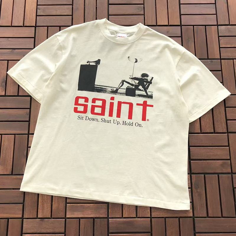 SAINT MICHAEL T-SHIRT 33121703 (im 185CM 80KG iwear size M in the photo)