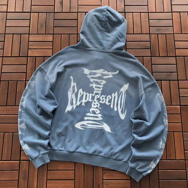 REPRESENT HOODIE 77082873 (im 185CM 70KG iwear size M in the photo)