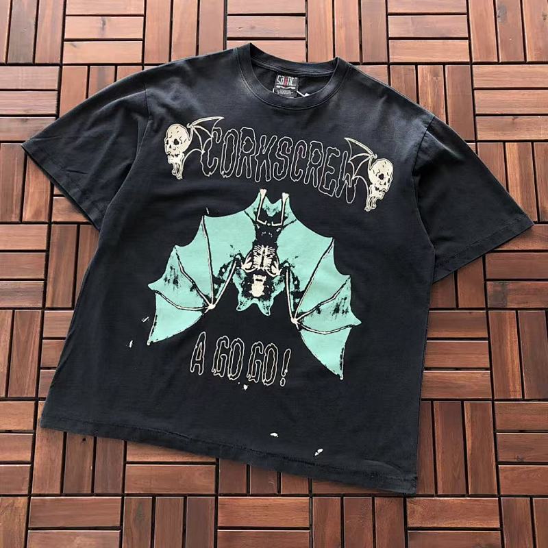 SAINT MICHAEL T-SHIRT 77010307 (im 176CM 58KG iwear size M in the photo)