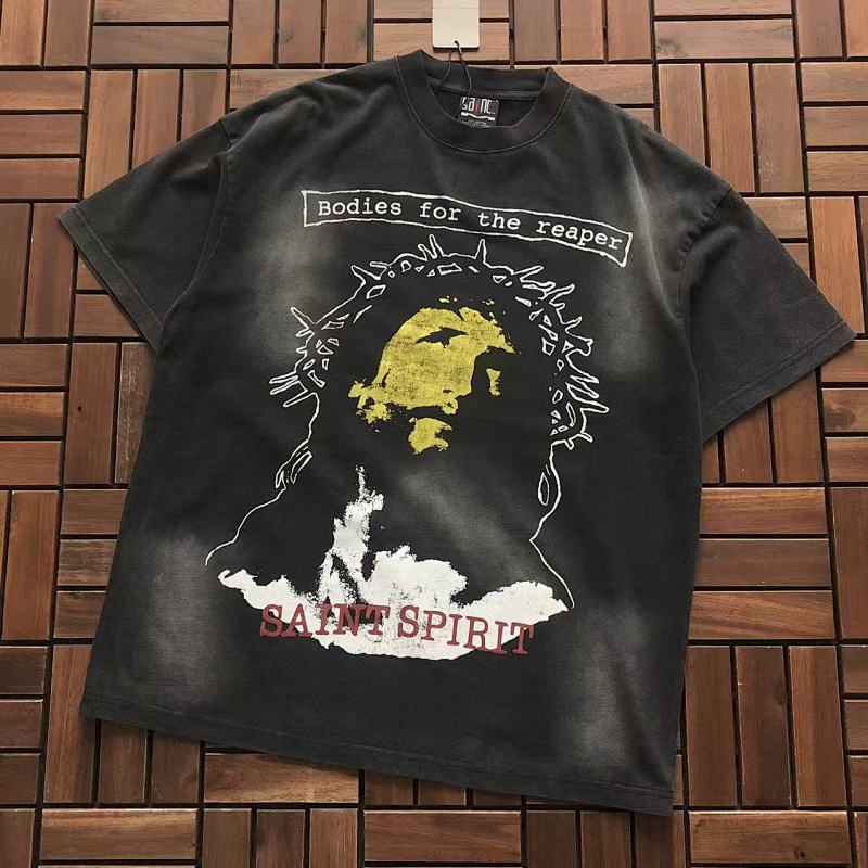 SAINT MICHAEL T-SHIRT 55020591 (im 176CM 58KG iwear size S in the photo)