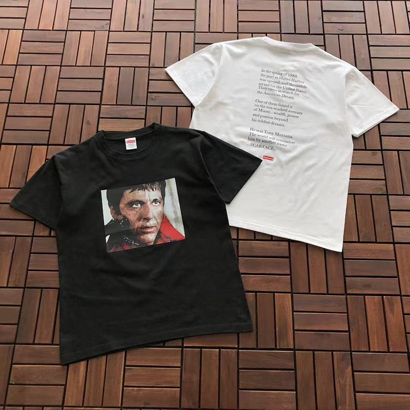 SUPREME & SCARFACE SHOWER T-SHIRT 55022730 (im 176CM 58KG iwear size M in the photo)