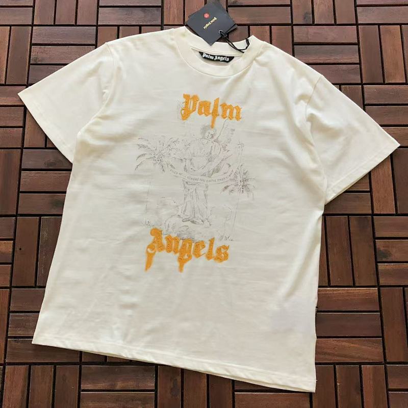 PALM ANGELS T-SHIRT 55010411 (im 176CM 58KG iwear size M in the photo)