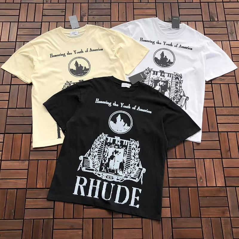RHUDE T-SHIRT 77042009 (im 185CM 80KG iwear size L in the photo)
