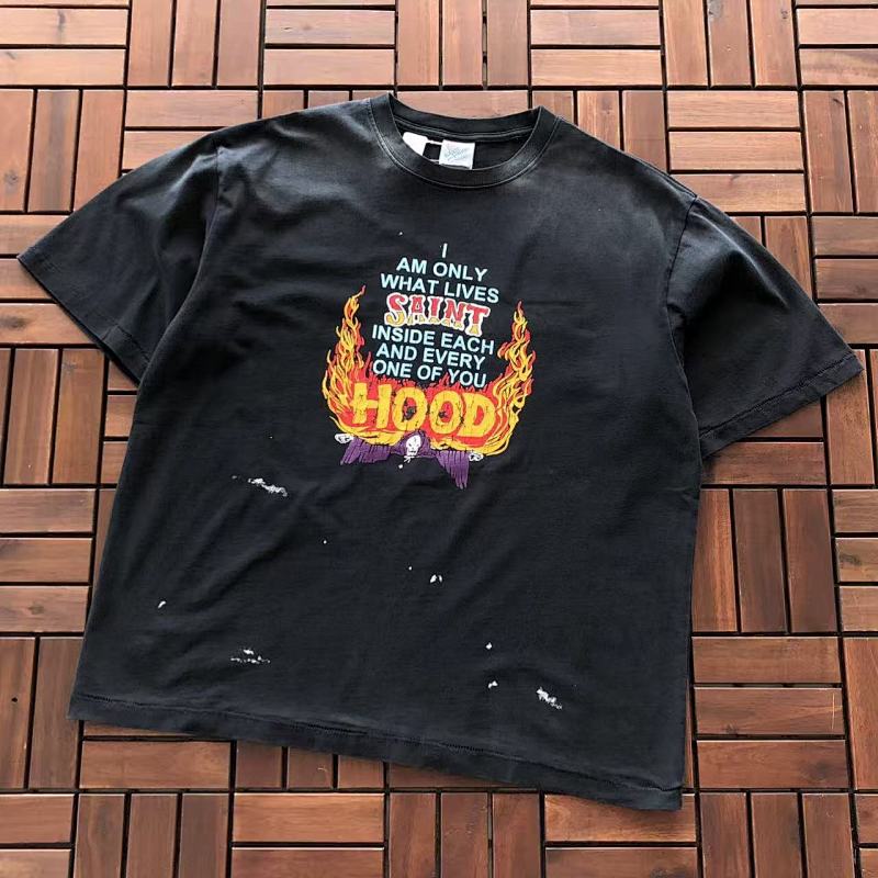 SAINT MICHAEL T-SHIRT 77010311 (im 176CM 58KG iwear size M in the photo)