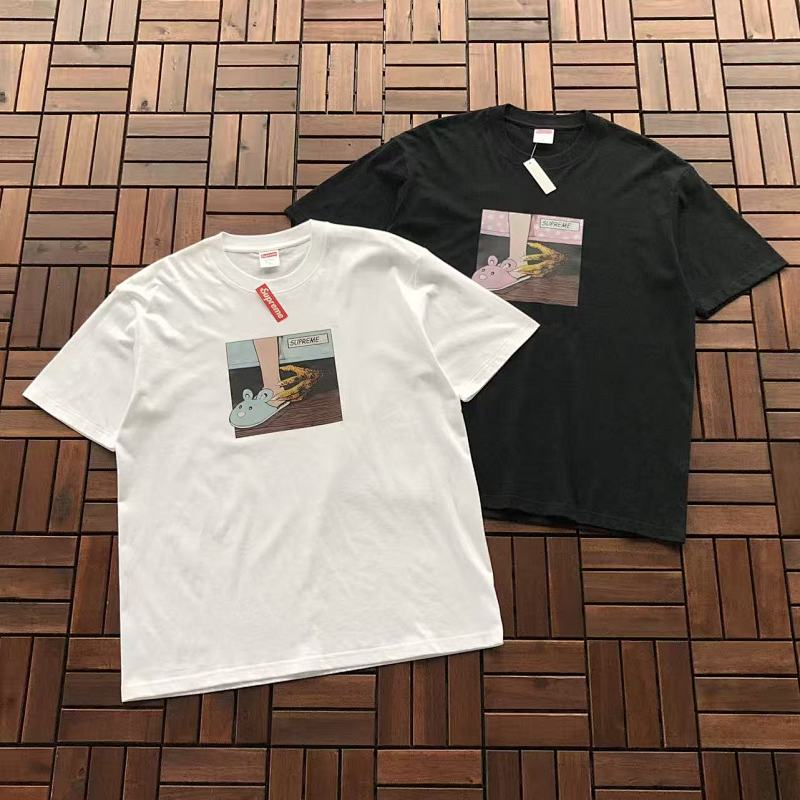 SUPREME T-SHIRT 77033008 (im 176CM 58KG iwear size M in the photo)