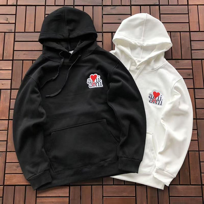 AMI HOODIE FLEECE 22102604 (im 172CM 66KG iwear size XL in the photo)