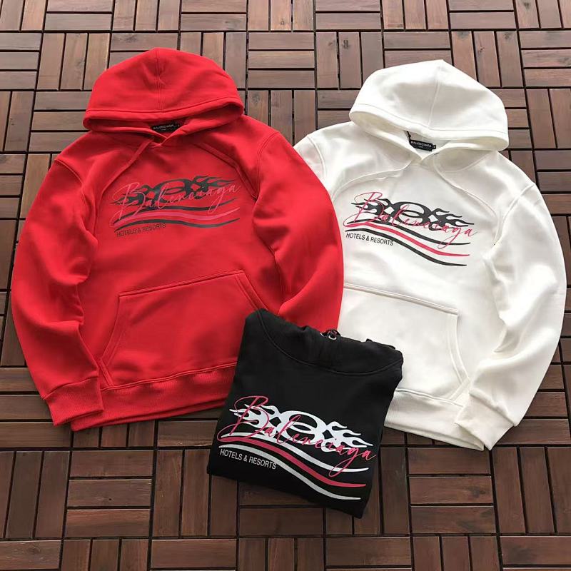 BALENCIAGA HOODIE FLEECE 22113029 (im 176CM 58KG iwear size M in the photo)