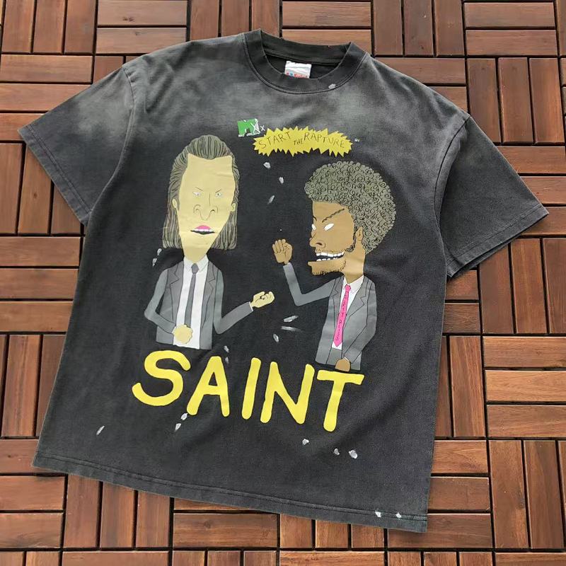 SAINT MICHAEL T-SHIRT 55020570 (im 176CM 58KG iwear size S in the photo)