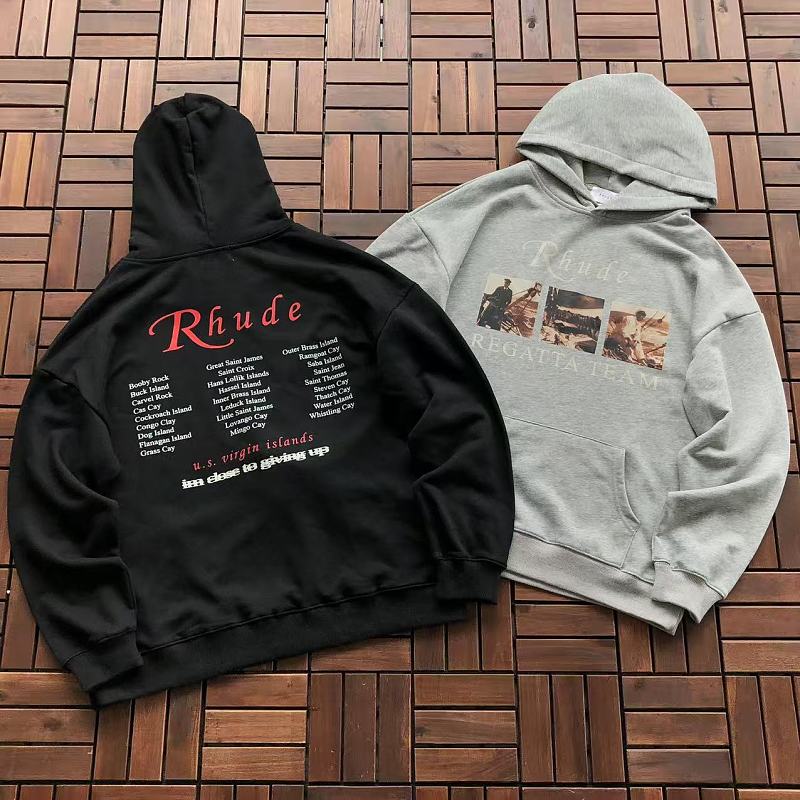 RHUDE HOODIE 77082852 (im 185CM 70KG iwear size S in the photo)