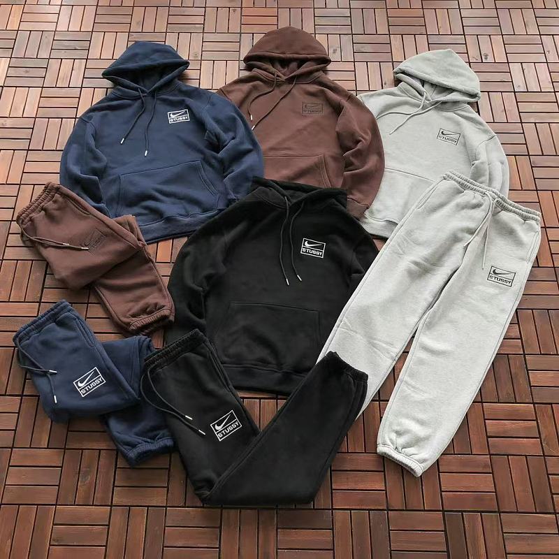TOP PANTS NIKE& STUSSY HOODIE TROUSERS FLEECE 77061183