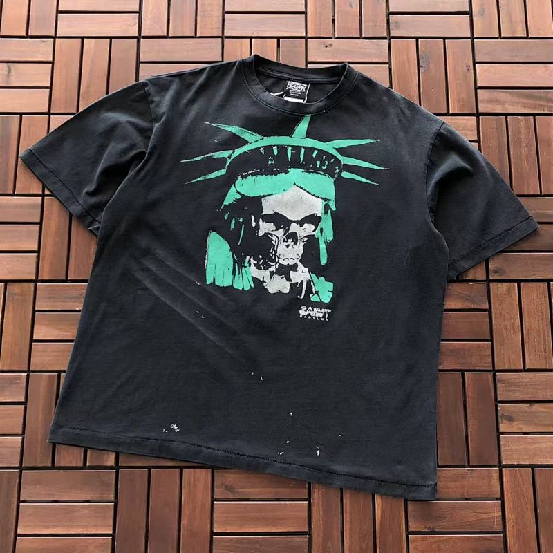 SAINT MICHAEL T-SHIRT 77010312 (im 176CM 58KG iwear size M in the photo)