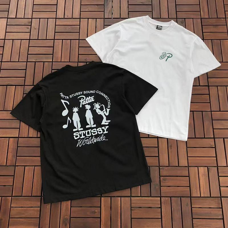 STUSSY & PATTA T-SHIRT 77011253 (im 185CM 70KG iwear size M in the photo)