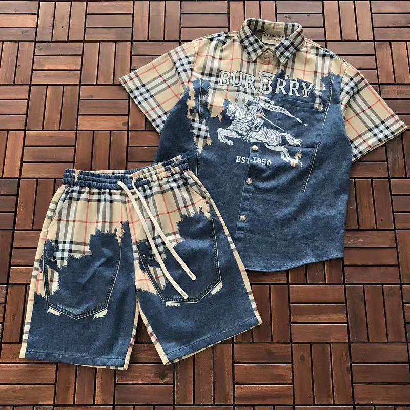 BURBERRY T-SHIRT SHIRT SHORTS 77052905 (im 185CM 70KG iwear size L in the photo)
