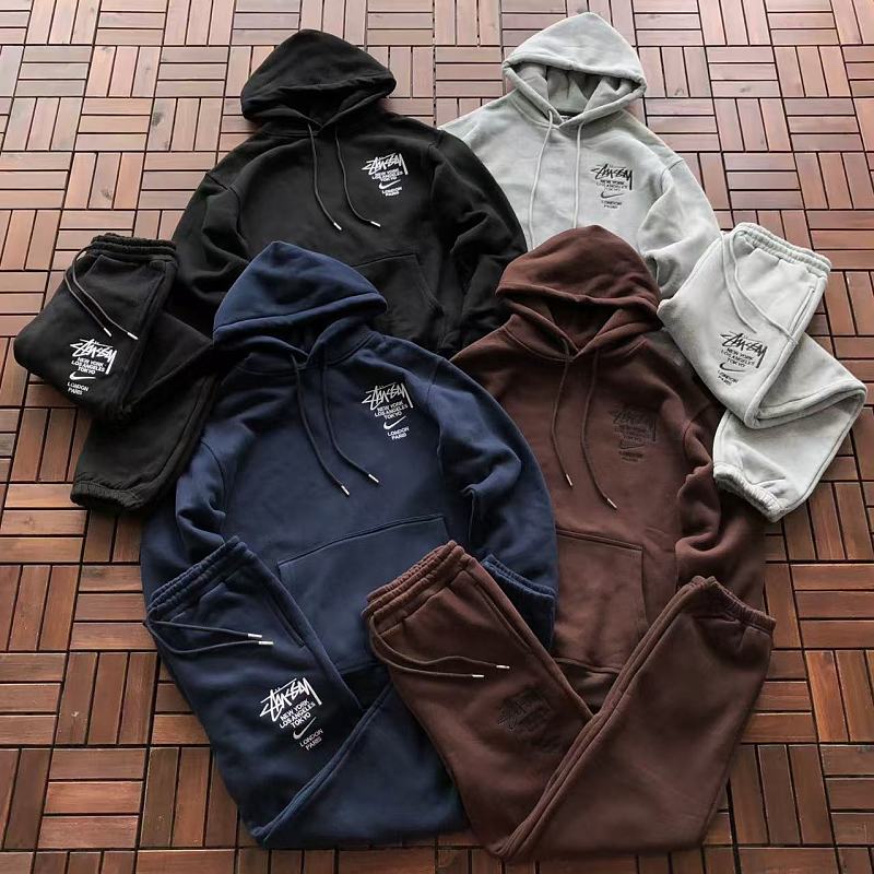 TOP PANTS NIKE& STUSSY HOODIE TROUSERS FLEECE 77061186