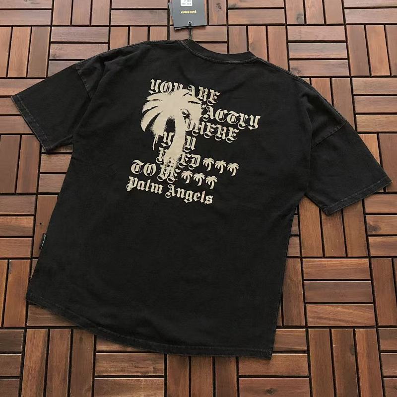 PALM ANGELS T-SHIRT 55010415 (im 176CM 58KG iwear size M in the photo)