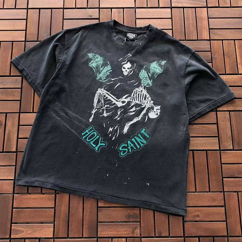 SAINT MICHAEL T-SHIRT 77010313 (im 176CM 58KG iwear size M in the photo)