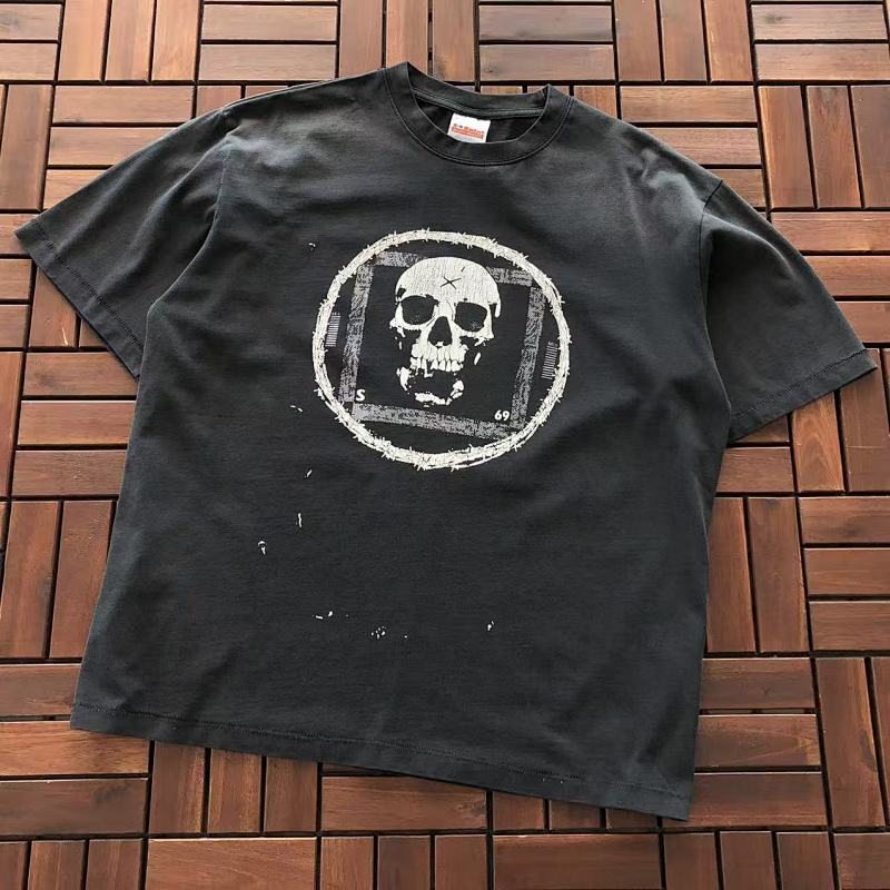SAINT MICHAEL T-SHIRT 33121707 (im 180CM 68KG iwear size M in the photo)