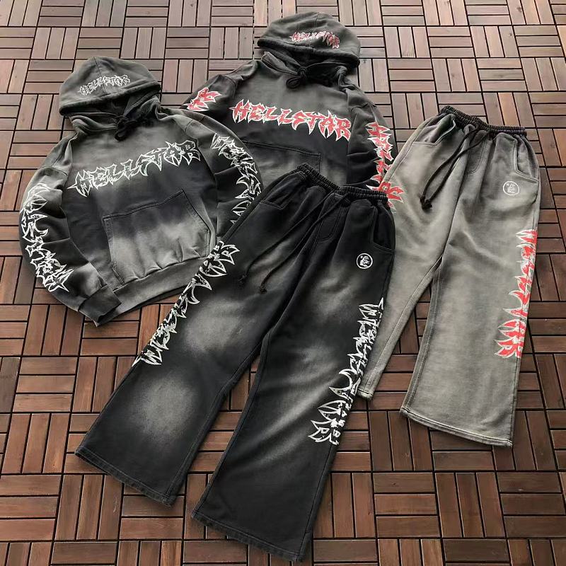 TOP PANTS HELLSTAR HOODIE TROUSERS 55060899 (im 185CM 80KG iwear size M in the photo)