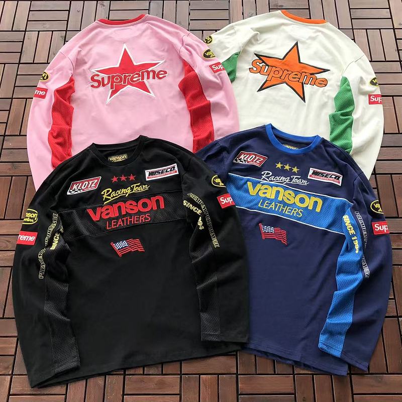 SUPREME & VANSON LEATH LONG-SLEEVE 88082719 (im 185CM 80KG iwear size M in the photo)