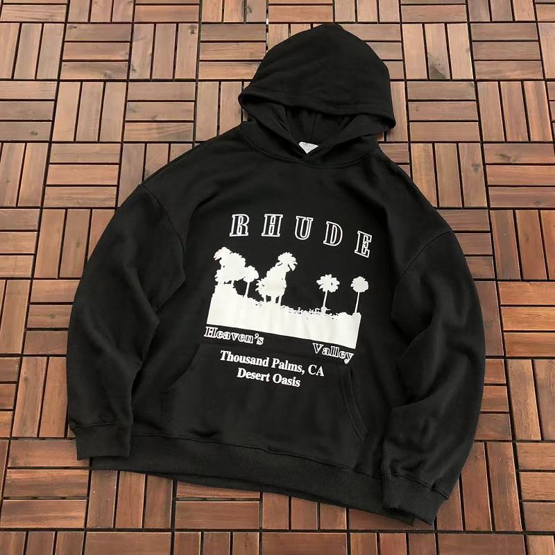 RHUDE HOODIE 77080203 (im 185CM 70KG iwear size M in the photo)