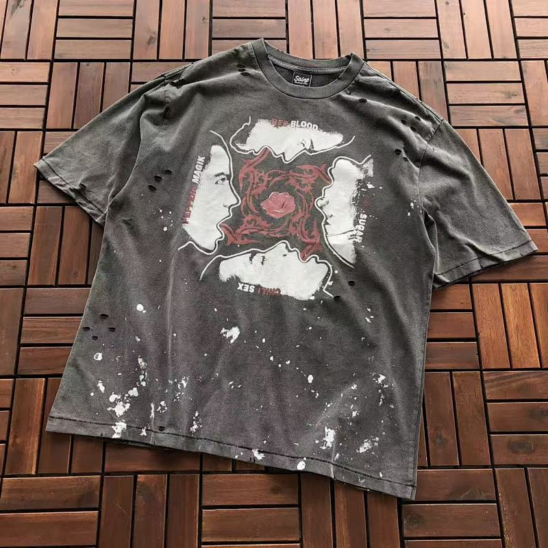 SAINT MICHAEL T-SHIRT 11102955(im 185CM 73KG iwear size L in the photo)