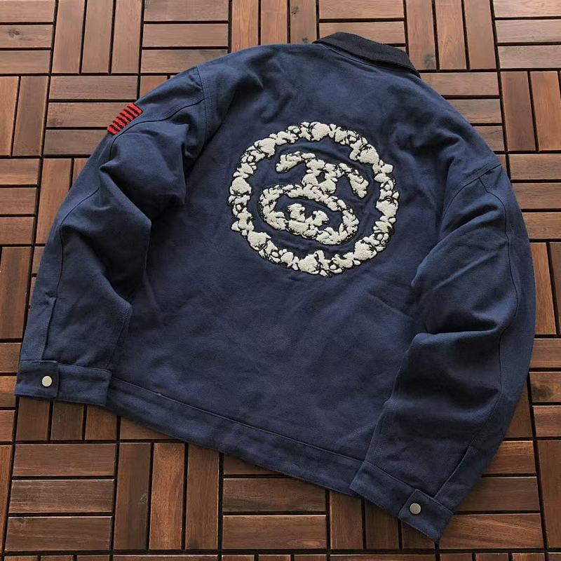 DENIM TEARS & STUSSY COTTON JACKET 44121520 (im 180CM 68KG iwear size S in the photo)