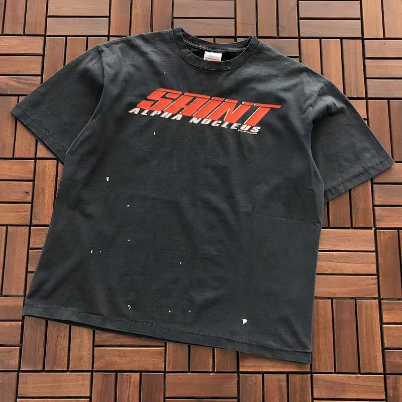 SAINT MICHAEL T-SHIRT 77010348 (im 176CM 58KG iwear size M in the photo)