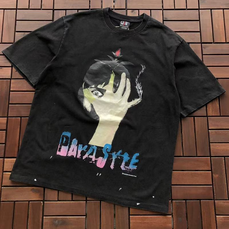 SAINT MICHAEL T-SHIRT 77042366 (im 176CM 58KG iwear size L in the photo)