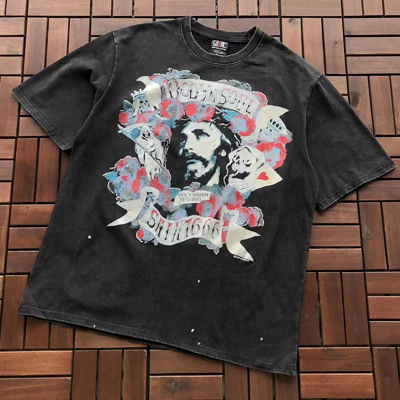 SAINT MICHAEL T-SHIRT 77042363 (im 176CM 58KG iwear size XL in the photo)
